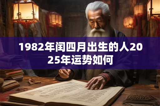 1982年闰四月出生的人2025年运势如何