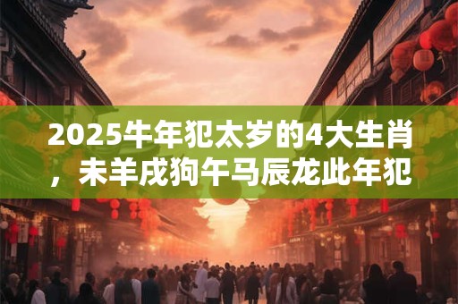 2025牛年犯太岁的4大生肖，未羊戌狗午马辰龙此年犯太岁