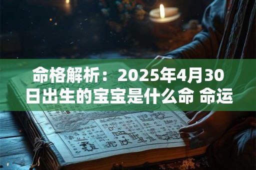 命格解析：2025年4月30日出生的宝宝是什么命 命运好吗