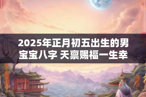 2025年正月初五出生的男宝宝八字 天禀赐福一生幸福