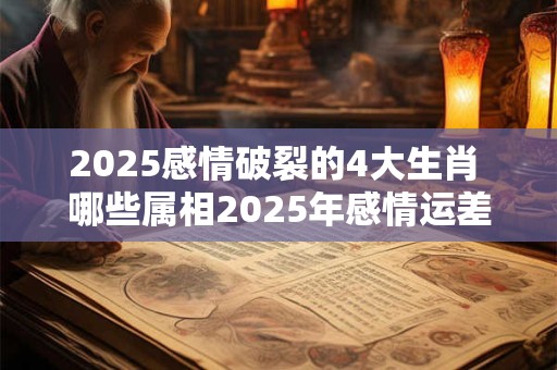 2025感情破裂的4大生肖 哪些属相2025年感情运差