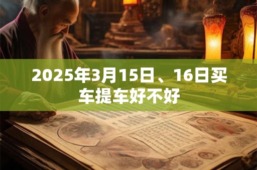2025年3月15日、16日买车提车好不好