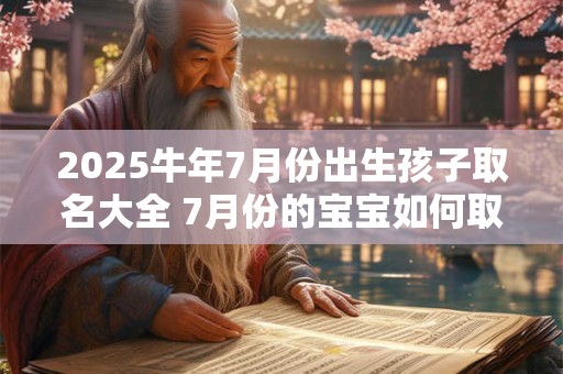 2025牛年7月份出生孩子取名大全 7月份的宝宝如何取名