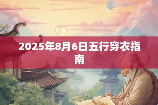 2025年8月6日五行穿衣指南