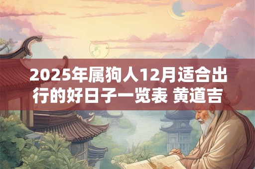2025年属狗人12月适合出行的好日子一览表 黄道吉日分析
