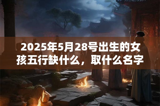 2025年5月28号出生的女孩五行缺什么，取什么名字好