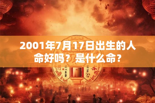 2001年7月17日出生的人命好吗？是什么命？