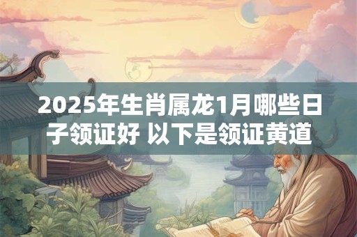 2025年生肖属龙1月哪些日子领证好 以下是领证黄道吉日