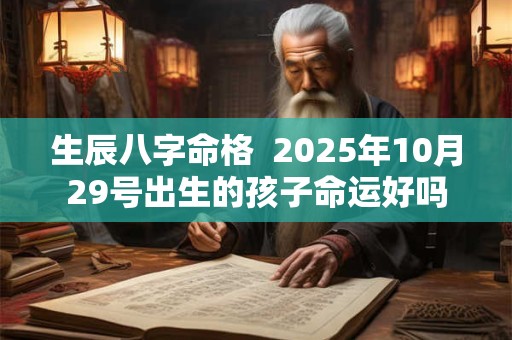生辰八字命格  2025年10月29号出生的孩子命运好吗