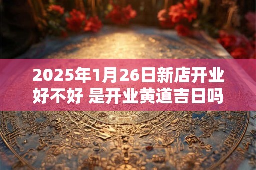 详细阅读:2025年1月26日新店开业好不好 是开业黄道吉日吗 2025年1月26日新店开业好不好 是开业黄道吉日吗
