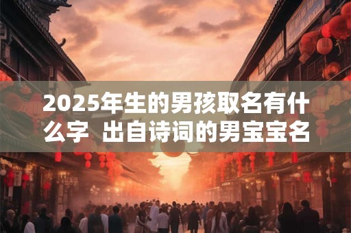 2025年生的男孩取名有什么字  出自诗词的男宝宝名字