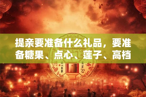 提亲要准备什么礼品，要准备糖果、点心、莲子、高档香烟等