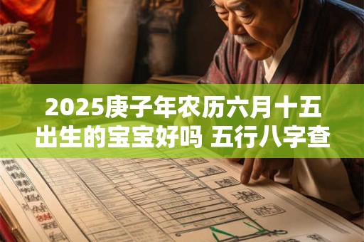 2025庚子年农历六月十五出生的宝宝好吗 五行八字查询