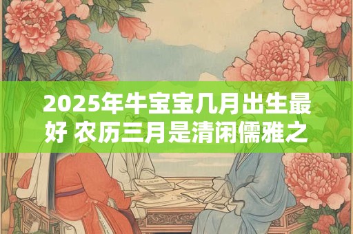 2025年牛宝宝几月出生最好 农历三月是清闲儒雅之辈