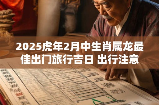 2025虎年2月中生肖属龙最佳出门旅行吉日 出行注意事项