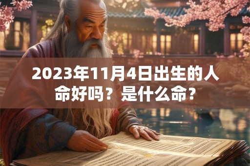 2023年11月4日出生的人命好吗？是什么命？