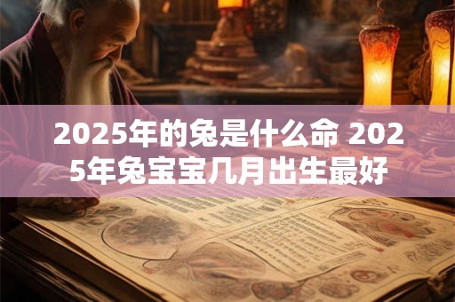 2025年的兔是什么命 2025年兔宝宝几月出生最好