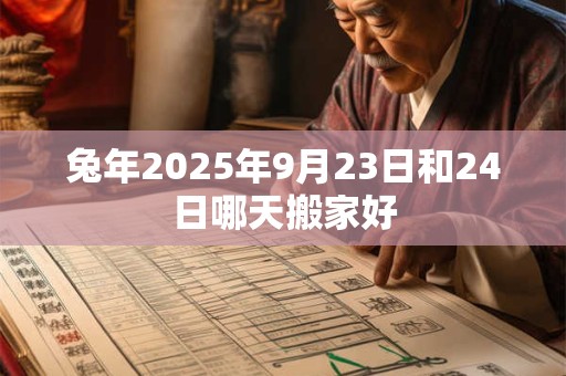 兔年2025年9月23日和24日哪天搬家好