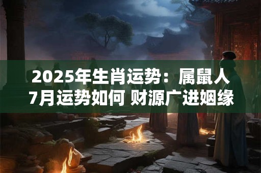 2025年生肖运势：属鼠人7月运势如何 财源广进姻缘临门