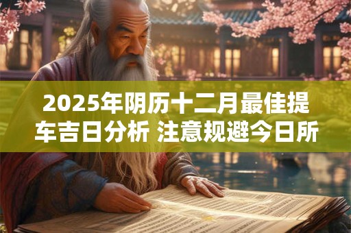 2025年阴历十二月最佳提车吉日分析 注意规避今日所冲