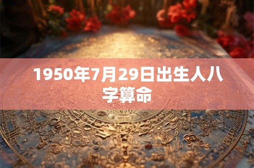 1950年7月29日出生人八字算命