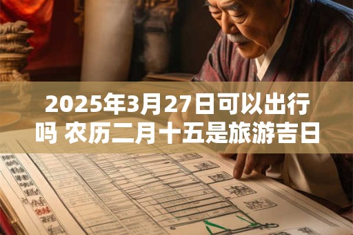 详细阅读:2025年3月27日可以出行吗 农历二月十五是旅游吉日吗 2025年3月27日可以出行吗 农历二月十五是旅游吉日吗