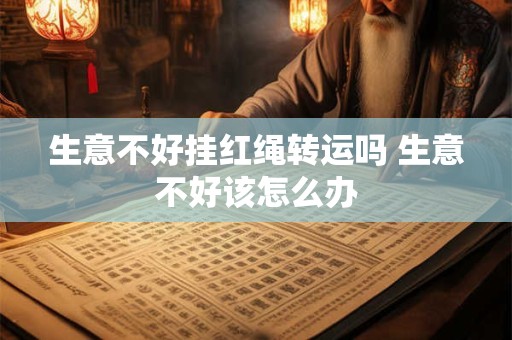 生意不好挂红绳转运吗 生意不好该怎么办