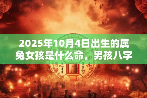 2025年10月4日出生的属兔女孩是什么命，男孩八字命运分析