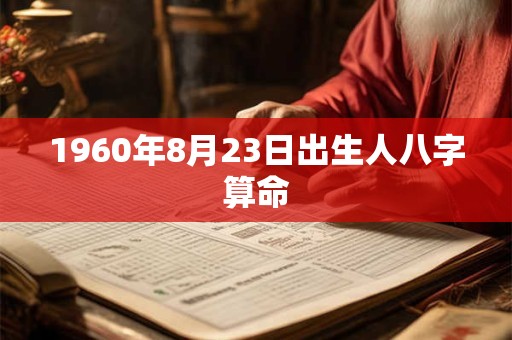 1960年8月23日出生人八字算命 1960年8月23日出生人八字算命