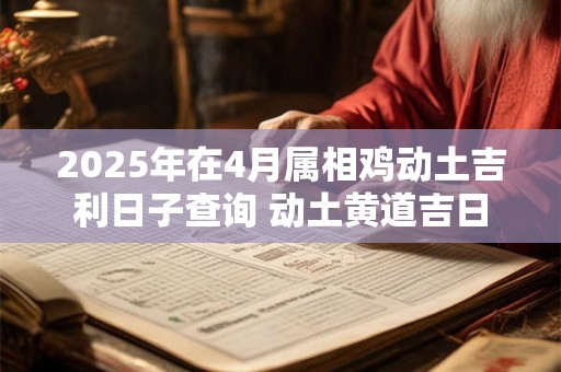 2025年在4月属相鸡动土吉利日子查询 动土黄道吉日