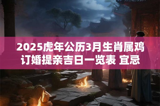 2025虎年公历3月生肖属鸡订婚提亲吉日一览表 宜忌分析