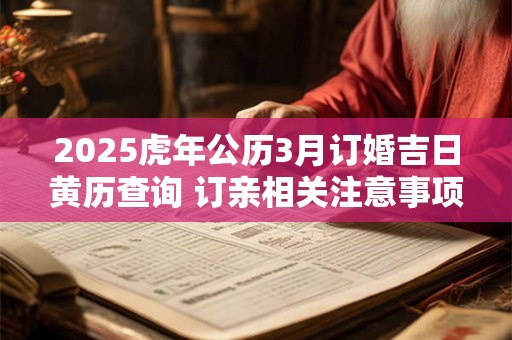 2025虎年公历3月订婚吉日黄历查询 订亲相关注意事项