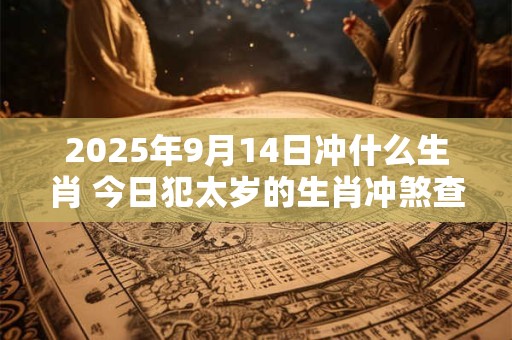 详细阅读:2025年9月14日冲什么生肖 今日犯太岁的生肖冲煞查询: 2025年9月14日冲什么生肖 今日犯太岁的生肖冲煞查询: