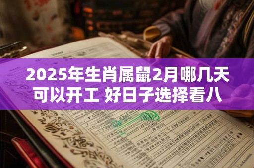 2025年生肖属鼠2月哪几天可以开工 好日子选择看八字