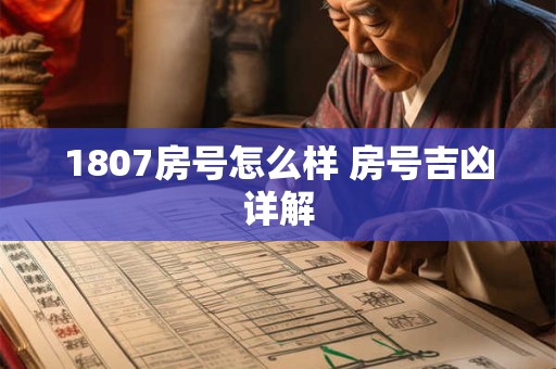 1807房号怎么样 房号吉凶详解