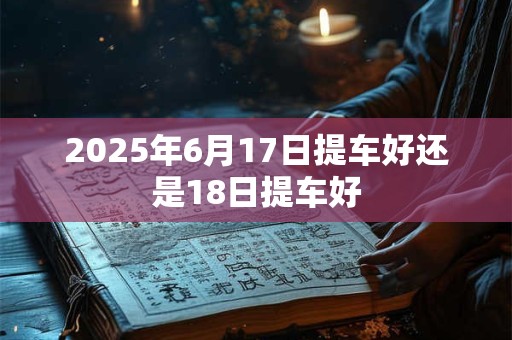 2025年6月17日提车好还是18日提车好