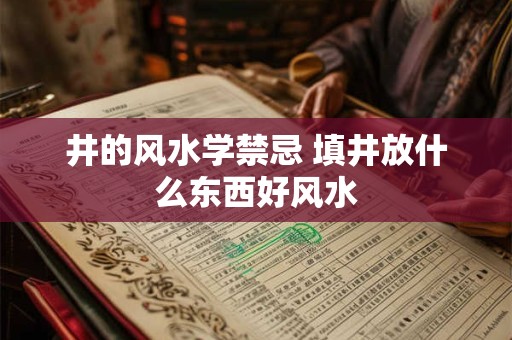 井的风水学禁忌 填井放什么东西好风水