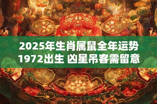 2025年生肖属鼠全年运势1972出生 凶星吊客需留意健康