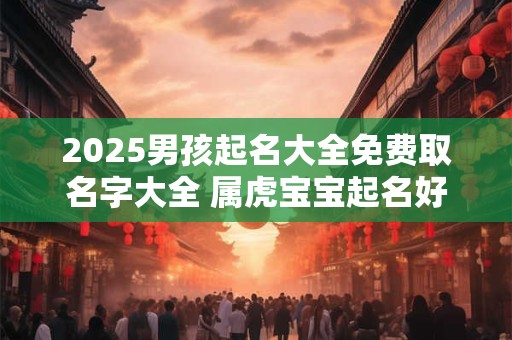 2025男孩起名大全免费取名字大全 属虎宝宝起名好听大气