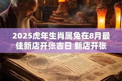 2025虎年生肖属兔在8月最佳新店开张吉日 新店开张吉祥日子