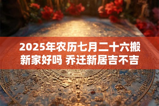 2025年农历七月二十六搬新家好吗 乔迁新居吉不吉利