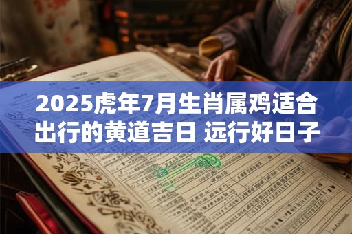 2025虎年7月生肖属鸡适合出行的黄道吉日 远行好日子