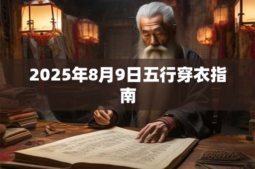 2025年8月9日五行穿衣指南