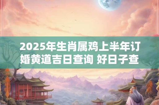 2025年生肖属鸡上半年订婚黄道吉日查询 好日子查询
