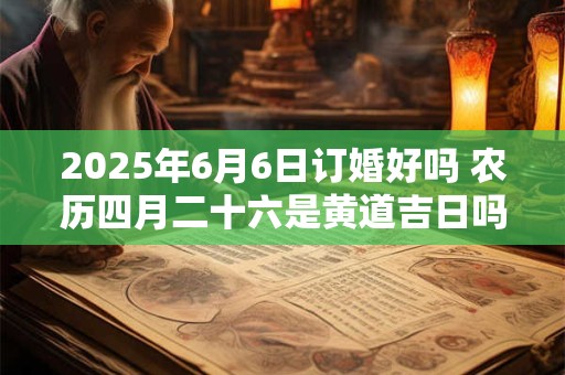 2025年6月6日订婚好吗 农历四月二十六是黄道吉日吗