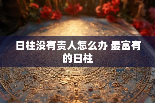 日柱没有贵人怎么办 最富有的日柱