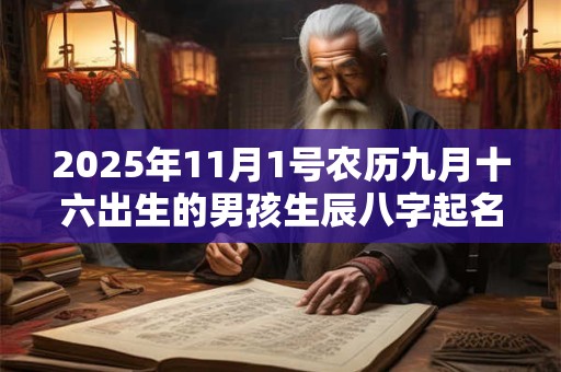 2025年11月1号农历九月十六出生的男孩生辰八字起名