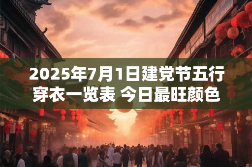 2025年7月1日建党节五行穿衣一览表 今日最旺颜色