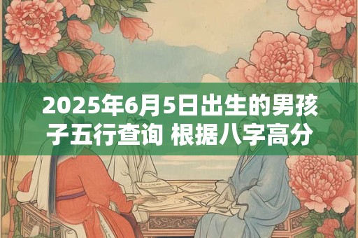 2025年6月5日出生的男孩子五行查询 根据八字高分起名