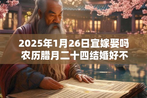2025年1月26日宜嫁娶吗 农历腊月二十四结婚好不好